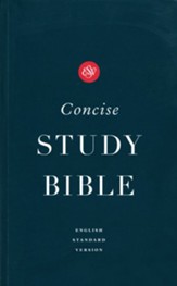 ESV Concise Study Bible--soft leather-look, brown - Slightly Imperfect