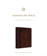 ESV Journaling Bible, Timeless Design--soft leather-look, brown/tan - Imperfectly Imprinted Bibles