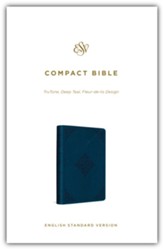 ESV Compact Bible (TruTone, Deep Teal, Fleur-de-lis Design), Soft imitation leather - Imperfectly Imprinted Bibles