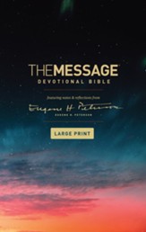 The Message Large-Print Devotional  Bible, softcover