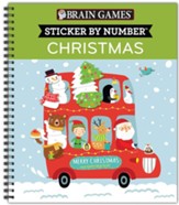 Brain Games Sticker by Number Christmas Bus