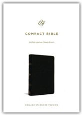 ESV Compact Bible (Buffalo Leather, Deep Brown), Leather, real