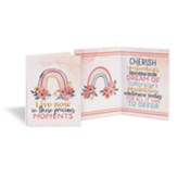 Live Now In These Precious Moment, Bifold Wooden Mini Keepsake Card