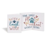 Live Laugh Woof, Bifold Wooden Mini Keepsake Card