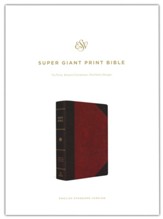 ESV Super Giant Print Bible--imitation leather, brown/cordovan