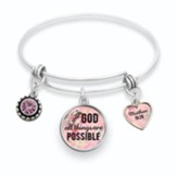 With God All Things Are Possible Bangle Bracelet