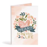 My Whole Heart For My Whole Life Bifold Wooden Keepsake Card