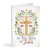 In The Arms Of Jesus Bifold Wooden Keepsake Card
