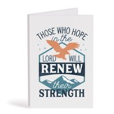 Those Who Hope In The Lord Will Renew Their Strength Bifold Wooden Keepsake Card