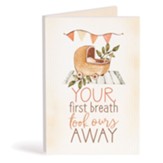 Your First Breath Took Ours Away Bifold Wooden Keepsake Card