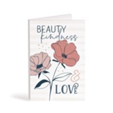 Beauty Kindness and Love Wooden Keepsake Card