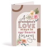 A Grandma's Love Stays In Our Hearts Forever Bifold Wooden Keepsake Card