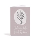 Sisters By Birth Friends By Choice Wooden Keepsake Card