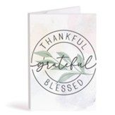 Thankful Grateful Blessed Bifold Wooden Keepsake Card