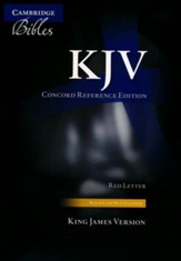KJV Cambridge Concord Reference Bible--calf-split leather, black