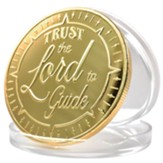 Trust The Lord Keepsake Coin Compass, Gold Plated