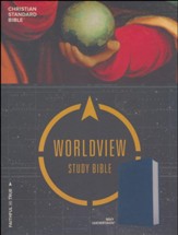 CSB Worldview Study Bible, Navy LeatherTouch - Imperfectly Imprinted Bibles