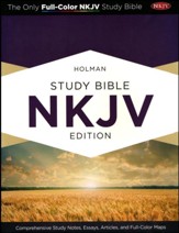 NKJV Holman Study Bible, Eggplant and Tan LeatherTouch, Thumb-Indexed