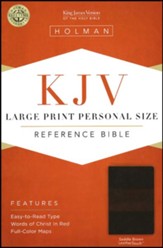 KJV Large Print Personal Size Reference Bible, Saddle Brown LeatherTouch - Imperfectly Imprinted Bibles