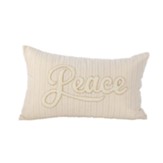 Peace, Striped Lumbar Pillow, Gold