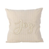 Joy, Striped Pillow, Gold