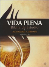 Biblia de Estudio RVR 1960 Vida Plena, Piel Fabricada, Negra  (RVR 1960 Full Life Study Bible, Bonded Leather, Black)