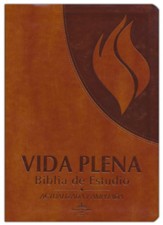 Biblia de Estudio RVR 1960 Vida Plena, Piel Imit., Marron, Indice   (RVR 1960 Full Life Study Bible, Imit. Leather, Brown, Ind.)