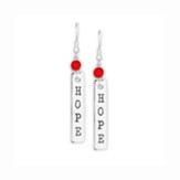 Hope Bottled Earrings with Red Accent Charm