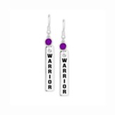 Warrior Bottled Earrings with Purple Accent Charm