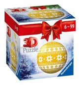 Gold Christmas Ball, 54 Piece 3D Puzzle