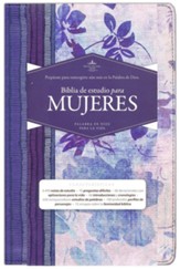 Biblia de estudio para mujeres RVR 1960, azul con flores (Study Bible for Women, Blue with Flowers)