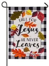 Fall for Jesus, Garden Linen Flag, Small