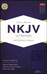 NKJV UltraThin Reference Bible,  Purple LeatherTouch