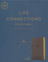 CSB Life Connections Study Bible--Soft leather-look, brown