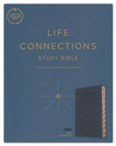 CSB Life Connections Study Bible--soft leather-look, navy (indexed)
