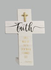 Faith Wooden Tabletop Cross