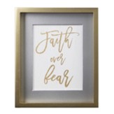 Faith Over Fear Wooden Sign