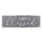 Simply Blessed Wooden Wall Sign