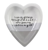 I Can Do All Things Ceramic Heart Dish