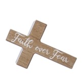 Faith Over Fear Wooden Easter Cross