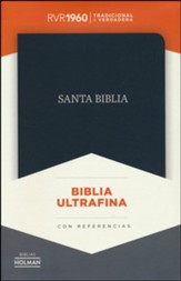 Biblia Ultrafina RVR 1960, Piel Fab. Negra   (RVR 1960 Ultrathin Bible, Black Bon. Leather)