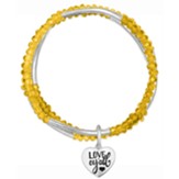 Love Y'all Beaded Bracelet, Yellow