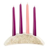 Ceramic Nativity Advent Candle Holder