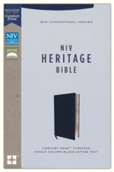 NIV Comfort Print Heritage Bible, Imitation Leather, Black - Slightly Imperfect