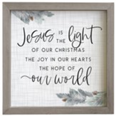 Jesus Is The Light Framed Sign