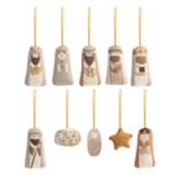 Children's Plush Nativity Ornaments, Set of 10