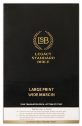 Legacy Standard Bible: Large Print Wide Margin, Black, Hardcover - Imperfectly Imprinted Bibles