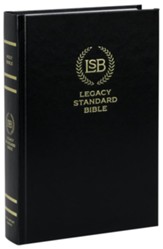 Legacy Standard Single-Column Text Bible--hardcover, black