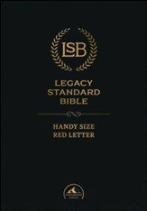 Legacy Standard Bible - Handy Size, Red Letter, Black  Cowhide
