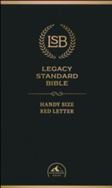 Legacy Standard Bible -  Handy Size, Red Letter, Red Faux  Leather
